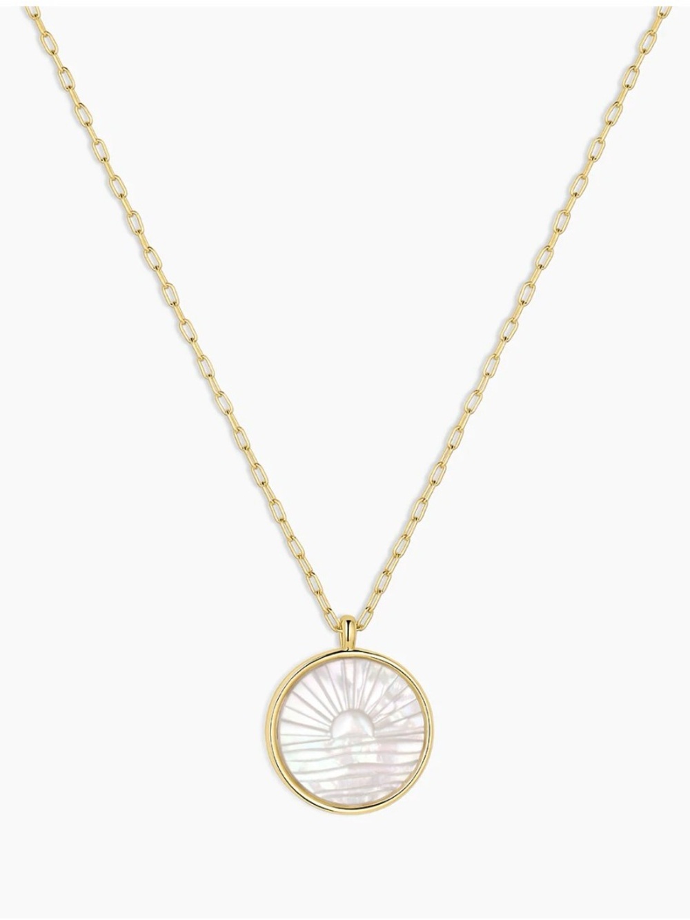 Gorjana Sunset Etched Pendant Necklace. Worn once. Good condition.